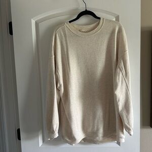 Aerie oatmeal color sweatshirt with band sleeve